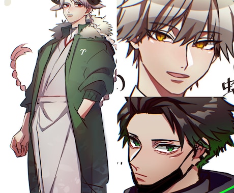 少年漫画系の絵柄でアイコンなど作成致します 動きのある構図も得意です！構図等お気軽にご相談ください！ イメージ2