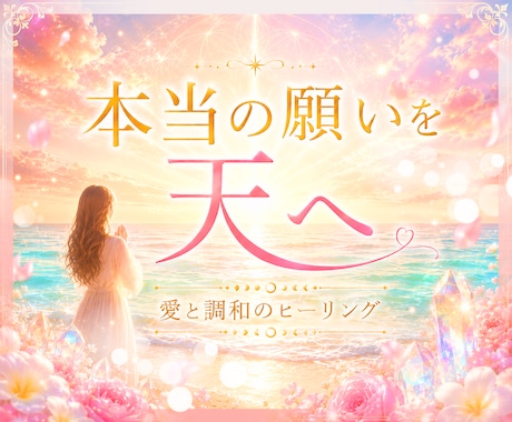 愛と調和のヒーリング✨本当の願いを天へ届けます 本当の願いを思い出し、幸せの流れへ✨ イメージ1
