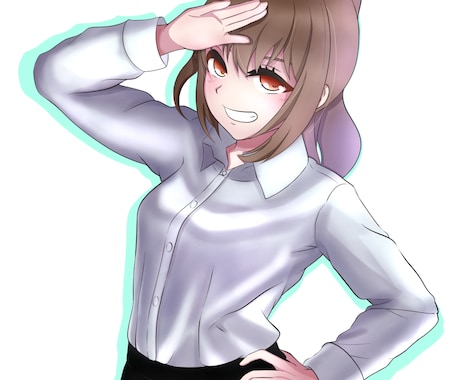 配信などのサムネ向きのキャラクターを描きます イメージ1