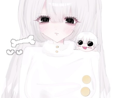 カップルイラストなど単体イラストを作成します