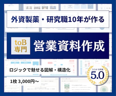 元外資製薬・研究職が成約に導く営業資料作成します イメージ1
