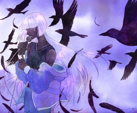 水彩でVtuberさんのイラスト描きます アナログのあたたかみはいかがでしょうか？ イメージ1