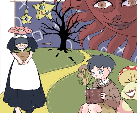 ポップでダークなファンタジー世界を描きます 挿絵などが必要な方へ！アイコンにもどうぞ イメージ1