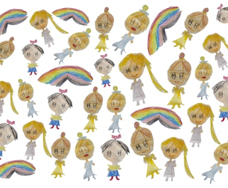 お子さまの絵をデザインペーパーにします 思い出の絵をそのままにしておくのはもったいない イメージ1
