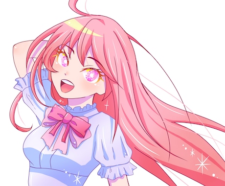 色彩豊かで可愛い女の子イラストを制作いたします SNSアイコンや一枚絵向けの女の子イラストを制作いたします イメージ1