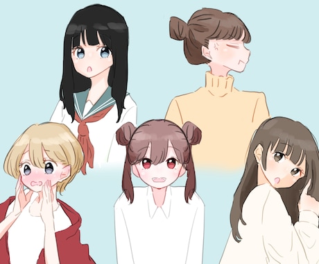 ポップな女の子お描きします イメージ1