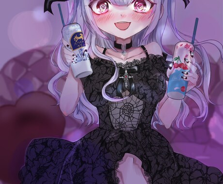 アイコンなど用途に合わせて何でも描きます ラブリーなアクセや服のデザインが得意です。 イメージ2