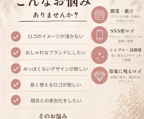 シンプルで印象に残るロゴを丁寧に制作します 想いをカタチに。シンプルで記憶に残るロゴをデザインします。 イメージ2