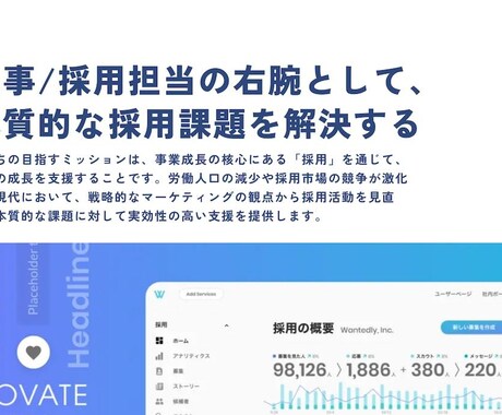 Wantedly｜採用運用代行します 「マーケティング視点×データ起点」で採用支援を提供します！ イメージ2
