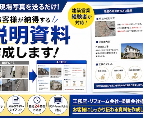 現場写真から説明資料を作成します イメージ1