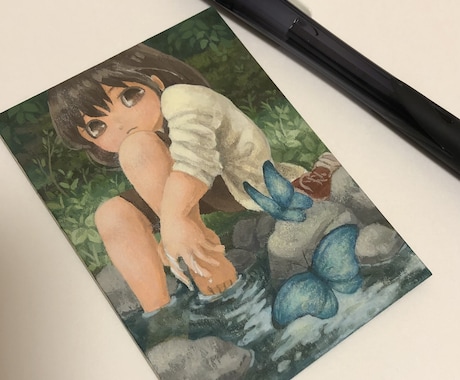 ATCサイズのアナログイラストを制作します イメージ1