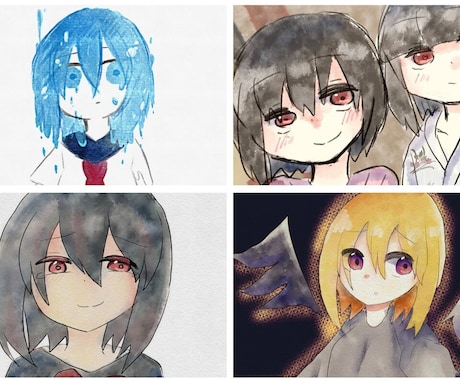 可愛い女の子やケモノのイラスト描きます 水彩風や厚塗りなど様々な塗りがお選びいただけます イメージ2