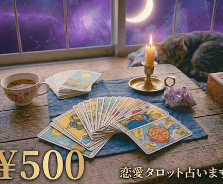 ワンコイン★気軽な相談所☆恋愛タロット占います 復縁/片想い/出逢い/結婚/どんな些細なお悩みでも(^^) イメージ1