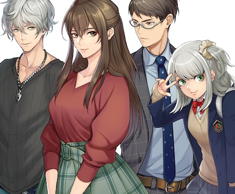 キャラクター立ち絵をお描きします TRPG、ゲーム向け立ち絵イラスト イメージ1
