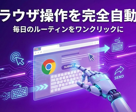 即日着手◎ブラウザ操作を完全自動化します 毎日のブラウザ操作をボタン1つで完全自動化！ イメージ1