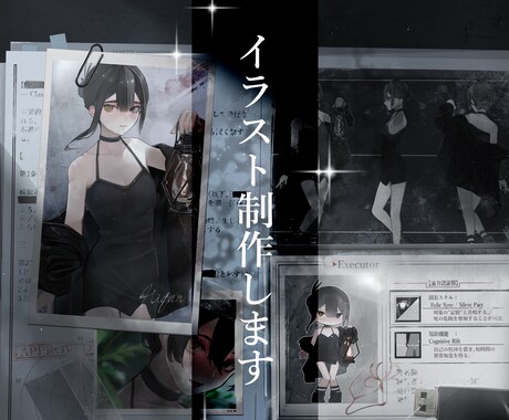 空気感と透明感を感じるキャライラストを制作します 退廃的な美しさと艶感をアイコン・立ち絵・一枚絵などで表現 イメージ1