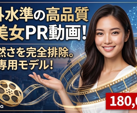 海外水準の高品質AI美女PR動画を最速納品します イメージ1