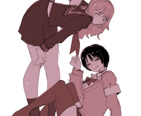 ご希望に沿ったイラスト制作を承ります 背景つきや全身絵も！多用途に対応いたします。 イメージ2