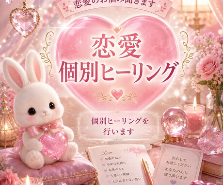 あなたの恋愛に特化したヒーリングを行います お悩みをお聞きした上で、ヒーリングを選び施術をします！ イメージ1