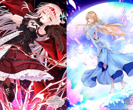 キラキラで最高に綺麗なキャラクターイラスト描きます 商用利用OK！印象に残る高クオリティイラスト制作します イメージ2