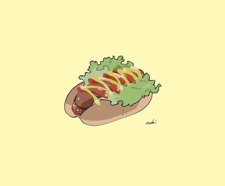 商用可！かわいい食べ物イラスト描きます スイーツもご飯もシンプルで見栄えするイラストに。 イメージ1