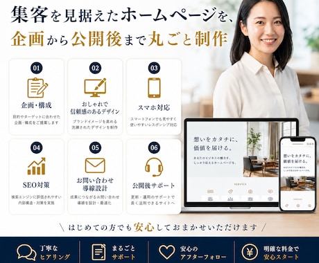 5万円でお客様が集まるサイトを制作します お客様が来るサイトに。丸投げOKだから楽々。 イメージ2
