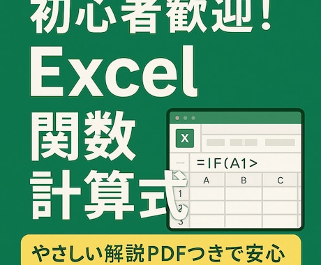 初心者歓迎！Excel関数・計算式代行いたします MOS資格あり｜やさしい解説PDFつきで安心 イメージ1