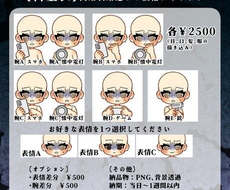 当日～1週間納品｜ホラーの量産イラストを描きます 丁寧なやり取りを心がけています イメージ2