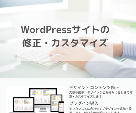 WordPressの修正、カスタマイズいたします 文章・画像の変更、デザイン修正、プラグインの追加・設定など イメージ1