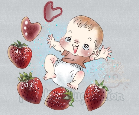 お料理に、ふんわり人物を添えてお描きします 美味しかったね、が伝わる、お料理と笑顔のシーンをイラストに！ イメージ2