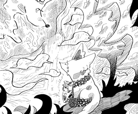 挿絵などで使える白黒絵を描きます イメージ1