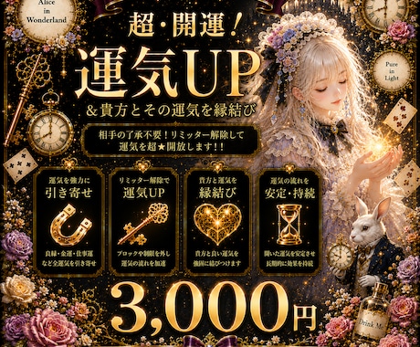 超・開運！運気UP＆貴方とその運気を縁結びします 相手の了承不要！リミッター解除して運気を超★開放します！！ イメージ1