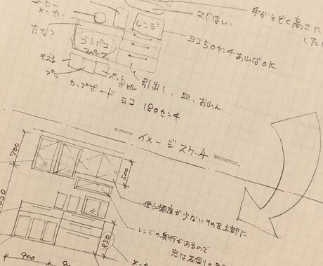 手書きの間取りや部屋のイメージスケッチを清書します ♪自分で描いてみた家を綺麗に起こして欲しい方♪ イメージ1