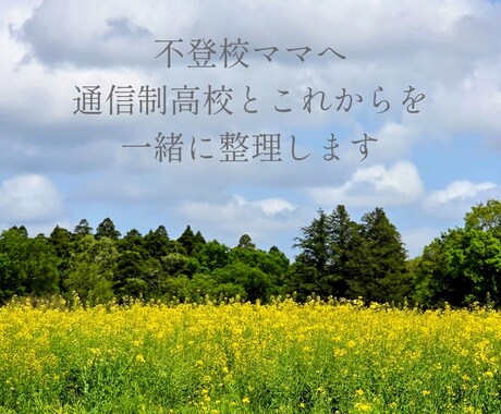 不登校ママへ通信制高校とこれからを一緒に整理します 何から考えたらいいかわからない方、情報が多すぎて疲れている方 イメージ1