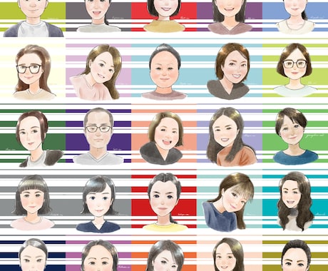 綺麗め繊細タッチで似顔絵描きます 老若男女、魅力を引き出します。アイコンやギフトにも◎ イメージ2