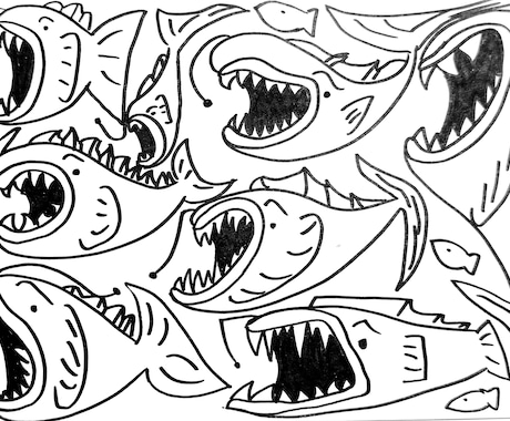 魚専門！僕だけのユニークな魚たちのイラスト描きます イメージ1