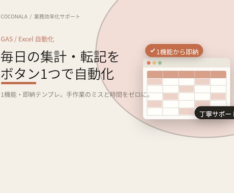 GAS/Excelで集計・転記を自動化します 毎日の手作業、ボタン1つで終わらせます イメージ1