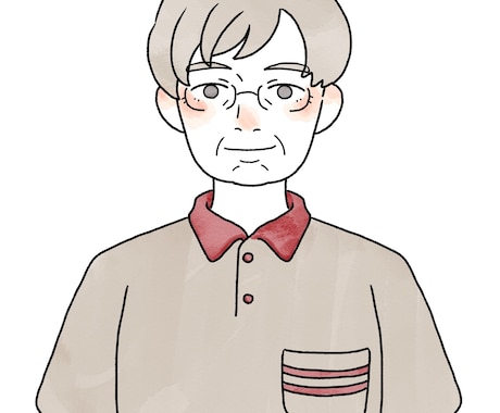 爽やかであたたかな似顔絵を描きます 水彩風、シンプルでお洒落なイラスト イメージ2