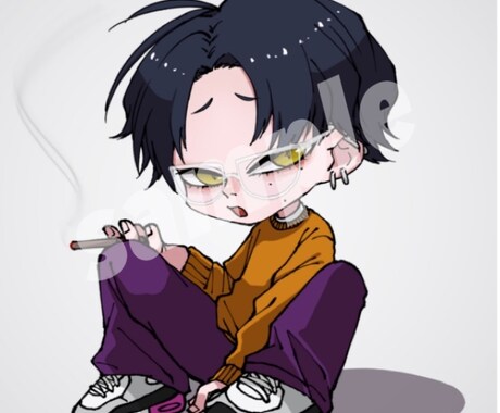 SNS等使える映えるミニキャラアイコンお描きします SNS等のアイコンにぴったりな映えるアイコンをお描きします。 イメージ2