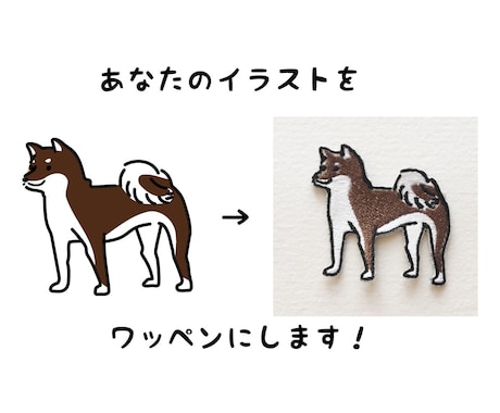 オリジナル刺繍ワッペンを作ります ご自身のイラストをワッペンにしませんか？ イメージ1