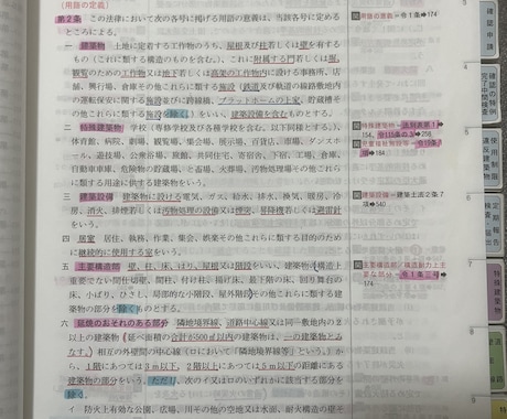 建築士受験‼︎法令集　線引･インデックス代行します 建築関係法令集試験対応のお手伝い致します！ イメージ1
