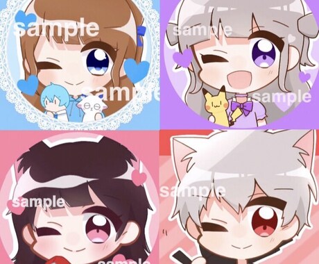 かわいいミニキャラアイコン描きます 過去イラスト依頼30件の経験あり イメージ2