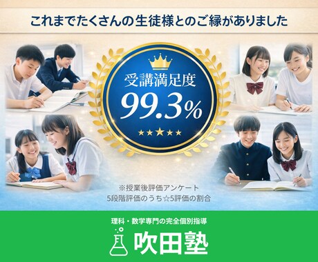 中学生向け【数学】専門のプロ講師が個別指導します 国立工学部卒、数学が苦手、勉強が嫌いなお子さん大歓迎！ イメージ2