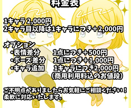 SDキャラのイラスト作成します 商用利用も可能な頬がぷにっとしたフォルムのSDキャラです！ イメージ2