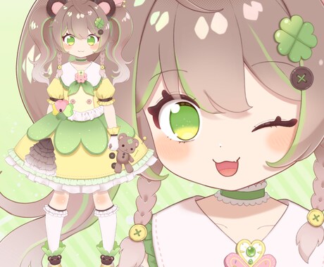 かわいくキレイなLive2D用イラスト描きます 現役セルフ受肉Vtuberがお仕立てします！ イメージ2