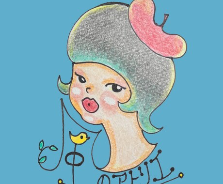 手描き×デジタルの他にはないイラストを描きます 美大出身作家によるレトロで可愛い手描きならではのイラスト イメージ2