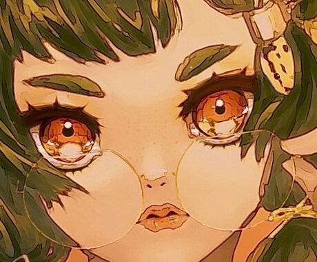 瞳が印象的なイラスト描きます キラキラ、ギラギラ、ツヤツヤ、しっとり。是非アイコンに。 イメージ2