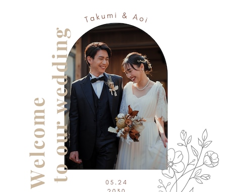 即日対応可能｜結婚式ウェルカムボードを制作します 上品な韓国可愛いの世界観をそのまま形に。 イメージ2