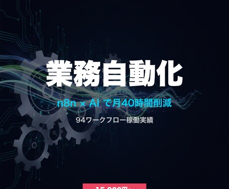 AI×n8nで業務を完全自動化します 毎日の繰り返し作業、まだ手動でやっていますか？ イメージ1