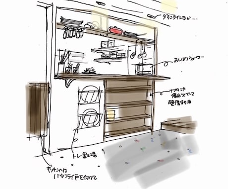 室内パースかきます ナチュラルからモダン、イメージに合わせて描きます。 イメージ2